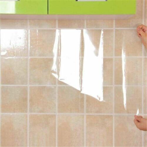 Waterproof Heat-resistant Wall Sticker Oil Wallpaper 70X45Cm Kitchen Anti Transparent Tile