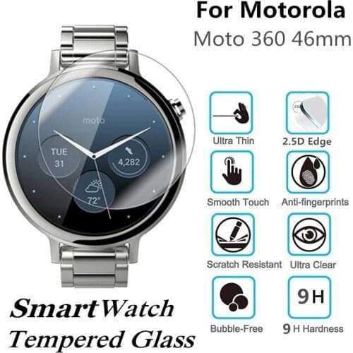 10PCS Tempered Glass for Motorola Moto 360 46mm (2nd gen) Smart Watch Screen Protector D38mm Protective Film