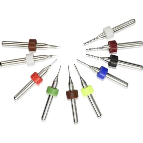 10pcs 0.1mm-1.0mm Carbide Micro Pcb Drills Print Circuit Board Mini Cnc Drill Set Pcb Drills