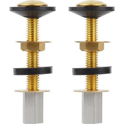 Toilet bolt sets for water tank fixings Accessory water tank replacement bolt sets copper fastner screw set 2pc/set high quality
