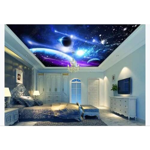 3D Ceiling Murals Wallpaper Living Room Bedroom Wallpaper fantasy star universe Children Wall Mural
