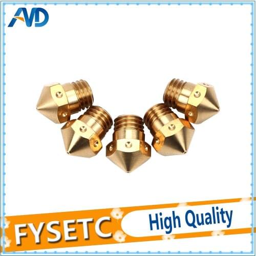 5pcs Brass MK10 Nozzle For Hotend Kit Mk10 Brass Nozzle M7 3D Printer Kit For Makerbot 3D Printer Parts