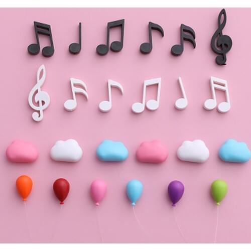 6Pcs/Set Fridge Magnets Creative Musical Notes Magnet Refrigerator Message Sticker Home Decor Kitchen Accessory Educational Toy