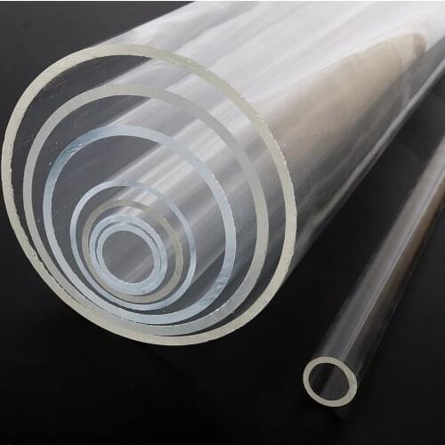 OD 16mm/20mm/25mm Acrylic Pipe Transparent Fish Tank Aquarium Supplies Plexiglass Tube Garden Water Pipe 49~50CM Length