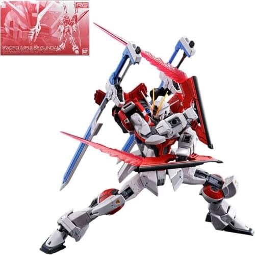 BANDAI RG 1:144 Gundam Sword Impulse SEED PB Limited Kids Assembled Toy Robot Anime Action Figure Collections Puzzle Boys Gifts
