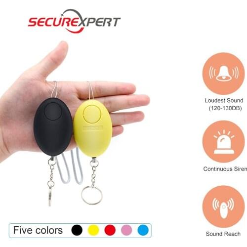Cheap Self Defense Alarm 120dB Egg Shape Girl Women Security Protect Alert Personal Safety Scream Loud Keychain Emergency Alarm