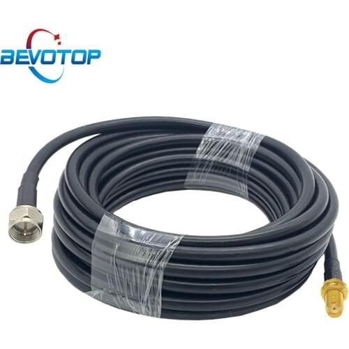 F Male to SMA Female Jack RG58 Cable 50ohm Coaxial F Plug TV Antenna Adapter Pigtail RF Coaxial Extension Cord RF Pigtail Jumper