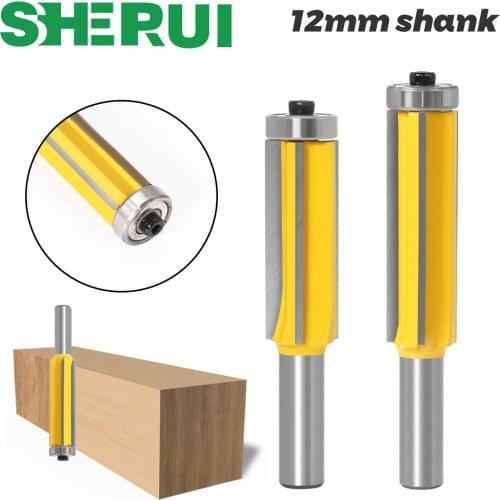 1pc12mm Flush Trim bit Z4 Pattern Router Bit Top & Bottom Bearing Bits Milling Cutter For Wood Woodworking Cutters