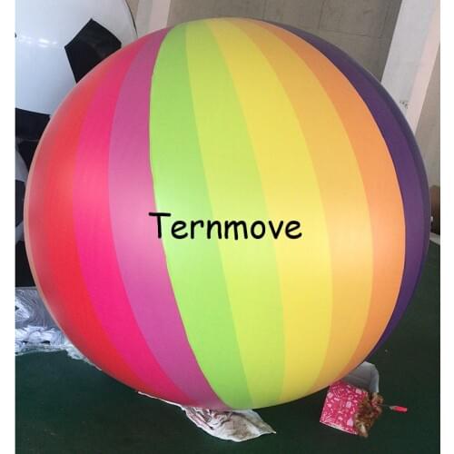 Giant rainbow balloon advertising balloon Promotion Helium pvc Balloon floating beach colorful sky fly balloon
