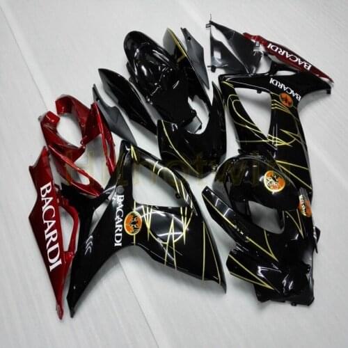 Custom motorcycle fairings for GSXR600 R750 2006 2007 GSXR600 750 K6 body kit Screws red black fairing M2