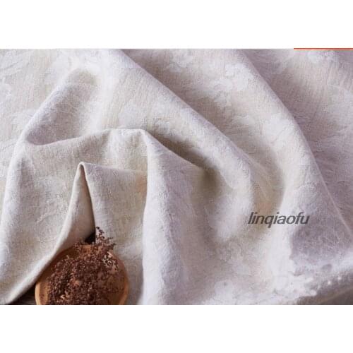 Hemp jacquard fabric high-grade brand robe clothing fabric High-end linen fabric