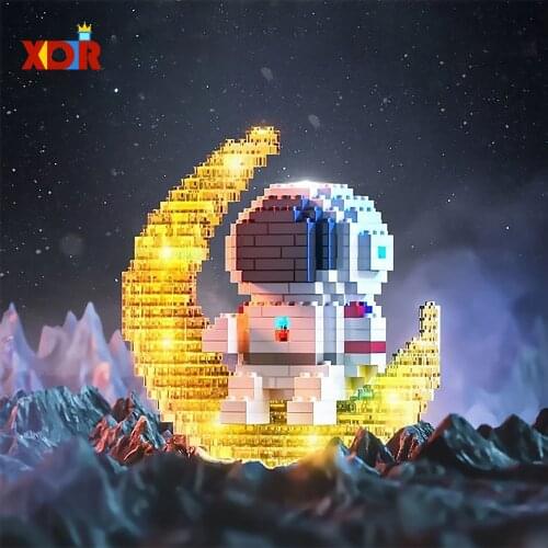 Constructor Astronaut Micro Diamond Bricks Model Space Station Series Spaceman Rocket Mini Building Blocks Childrens Toys Gift