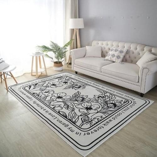 Nordic Style Carpet Non-slip Floor Mat Modern Flower Carpets for Living Room Balcony Luxury Area Rugs INS Hallway Door Mats
