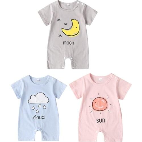 Summer cotton baby Jumpsuit cartoon sun boy clothes newborn baby girl clothing infant jumpsuit