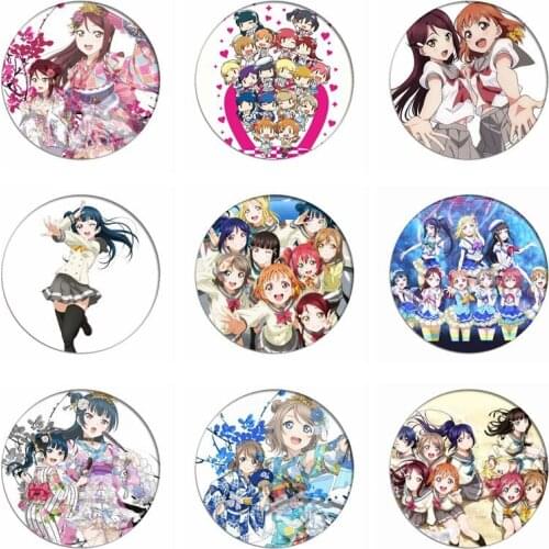 Lovelive Sunshine Cosplay Badge Takami Chika Brooch Pins Love Live Riko Collection Kurosawa Ruby Breastpin Badges for Backpacks
