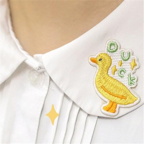 Maxsin 1 Pc High Quality Embroidered Cute Little Duck Squirrel Sticker Cartoon Animal Patch Iron On Clothes DIY Accessories
