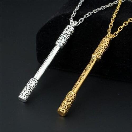 Fashion Men Domineering Jewelry Three-dimensional Matchstick Pendants Necklace Titanium steel Stick Pendant Necklaces