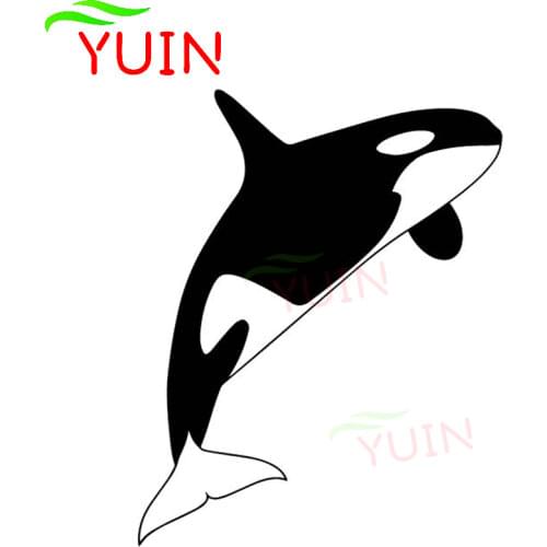 Whale Pattern Animal Decals Fashion Body Window Decoration PVC Waterproof Sunscreen Car Sticker Black/white/red/laser/silver