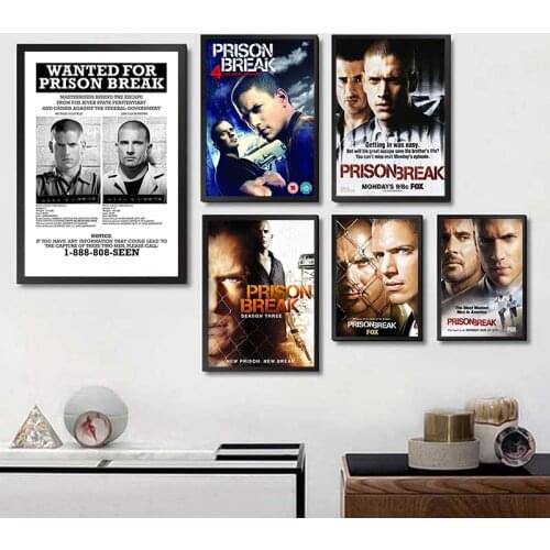 New Prison Break Posters Movie White Coated Paper Prints High Definition Clear Image Home Decoration Livingroom Bedroom Bar