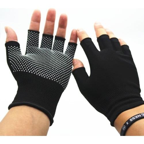 Half Finger Breathable Riding Cycling MTB Hiking Fitness Knitted Antiskid Gloves