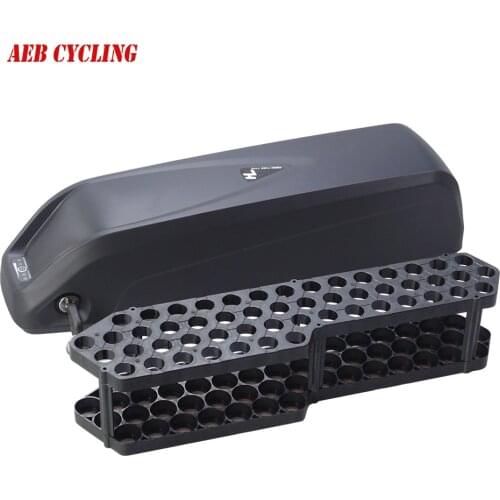 Hailong shark down tube ebike battery empty case for 52 Pcs 18650 cells ebike battery case for mountain bike with cell holder
