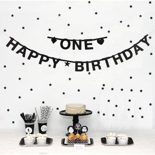 Happy Birthday Banner DIY 120 Letters Symbols Banner Decorations Photo Props Wall Background Banner Event Craft Supplies