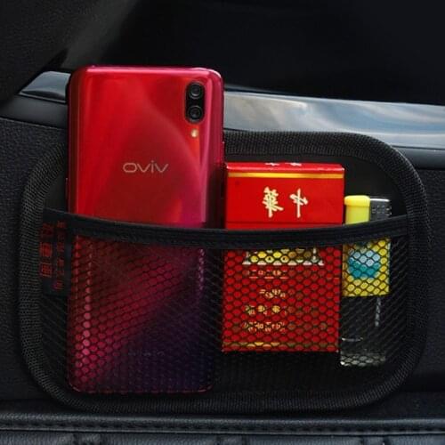 1PCS Net Bag Phone Holder Pocket Organizer Black Universal Car Seat Side Back Storage car seat organizer