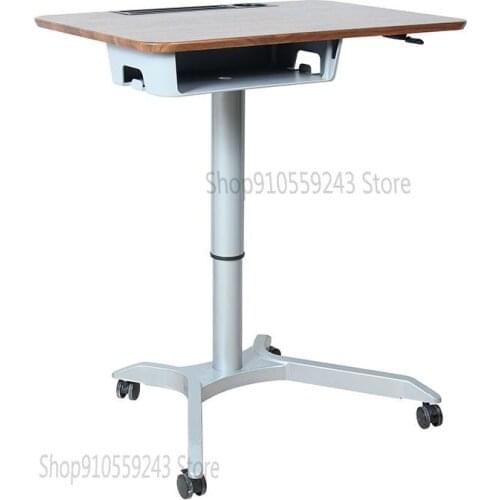 Automatic Lifting Table Movable Adjustable Home Desk Aluminum Alloy Learning Writing Desk Sofa Bed Side Table Lazy