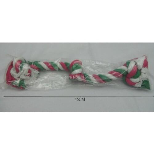 Pets dogs pet supplies Pet Dog Puppy Cotton Chew Knot Toy Durable Braided Bone Rope 45CM Funny Tool A5