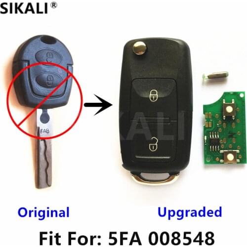 Upgraded Flip Key for 5FA008548 ID48 Chip for Skoda Octavia I HAA Blade Car Remote Key