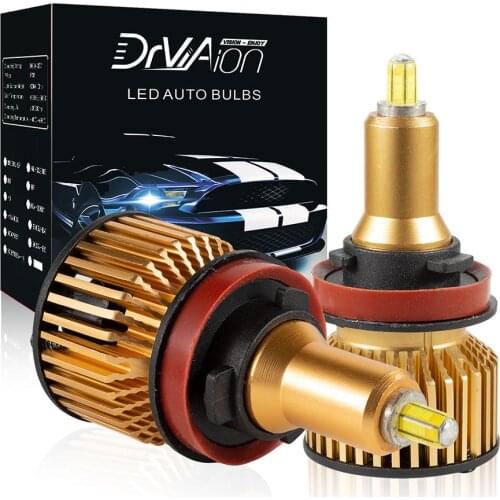 1 Pair Aviation Aluminum G8 Car 48 Chips H1 H7 H8 H11 Led Headlights With 18pcs Lights 360-degree 6000K 18000LM Auto Light