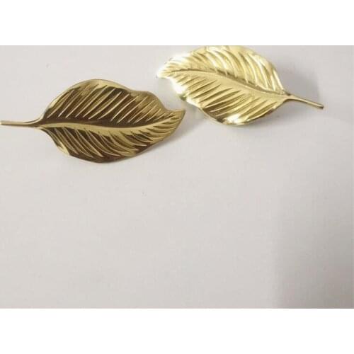 1pc Brass Forged Leaf Furniture Drawer Cabinet Door Knobs Storage Box Tea Caddy Candy Box Handle Pulls