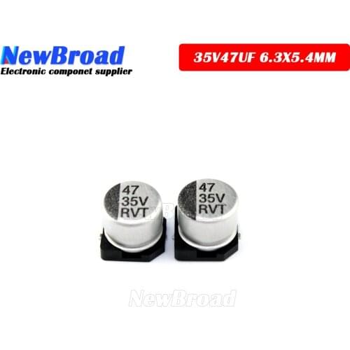 10PCS SMD Aluminum Electrolytic Capacitor 35V47UF 6.3*5.4MM 47UF35V 35V 47UF