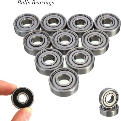 10Pcs/Set Miniature Ball Bearings Small Wear Carbon Steel Single Row Deep Groove Radial Ball Bearing 608ZZ 623ZZ 624ZZ 625ZZ