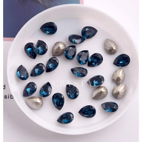 100% Original crystals from Austria 4320 pear shape fancy stones 8x6 6x4mm for nail art jewelry DIY making accessories
