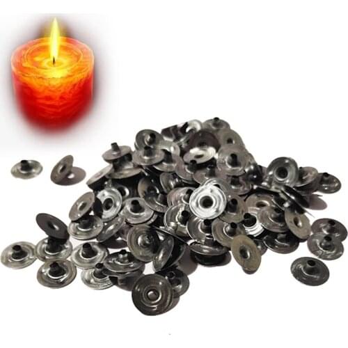 100pcs Metal Candle Wick Sustainer Tabs Candles Making Tools Set DIY Soy Paraffin Candle Wax Core Oil Lamps Making