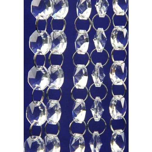 5meters/lot Crystal chandelier parts,Crystal lamp parts,14mm Octagon Crystal Beads curtain,Wedding Party Home Decoration