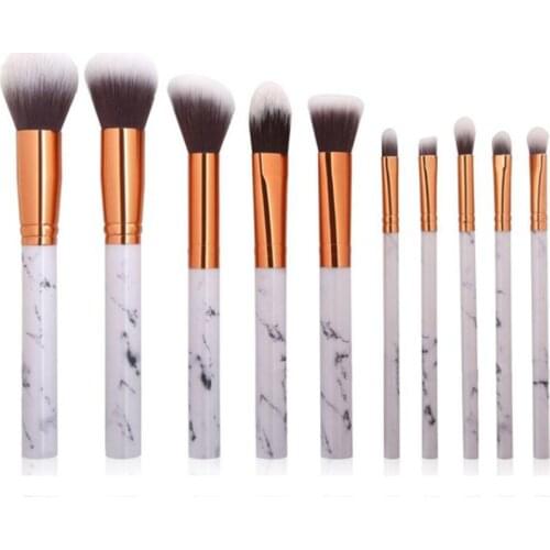 5pcs Professional Soft Marbling Makeup Brushes Set Foundation Concealer Eye Shadow Eyebrow Lip Eyeliner Brush Beauty Tool D40