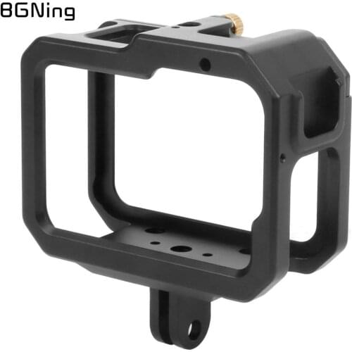 Aluminum Protective Frame Case for GoPro Hero 9 Black Action Camera Double Cold Shoe Mount Form-Fitted for GoPro 9 Cooling Cage