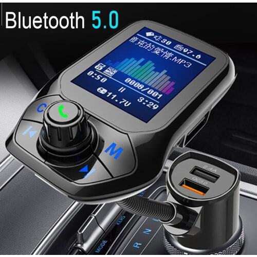 2021 Car MP3 Music Player Bluetooth 5.0 receiver FM transmitter Dual USB QC3.0 Charger U disk / TF Card lossless Music