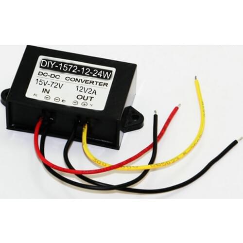 Dc 24v 36v 48v 60v (15v-72v) to 12V 2A 24W DC-DC Converter Step Down Buck Module Power Supply F Electric Storage Battery Car