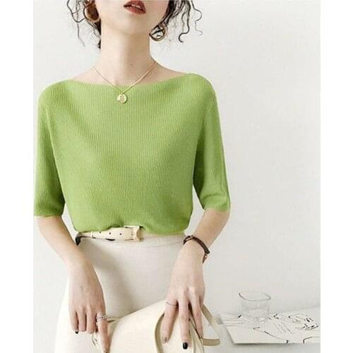 Cotton Basic T Shirts Women Solid O Neck Half Sleeve Female Tops Summer New 2021 Casual Slim Fit Ladies Tees Y329