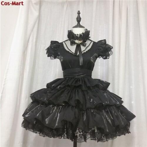 Hot Game Arknights Amiya Cosplay Costume Gorgeous Black Formal Dress Activity Party Role Play Clothing High-End Custom-Make Any
