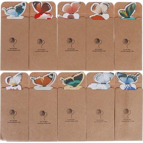 5pcs Classic Butterfly Marcador De Livro Papelaria Material Escolar Paper Bookmarks For Books Markers Holder School Cute Gift
