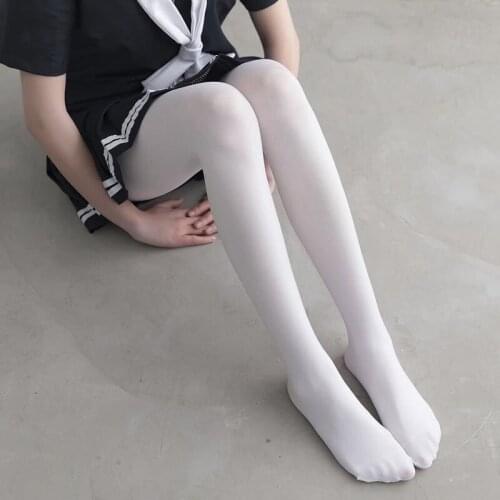 Cute Girl White Lolita Tights Kwaii Women Japanese Harajuku Style Pantyhose Black Lady Nylons Compression Pants High Elasticity