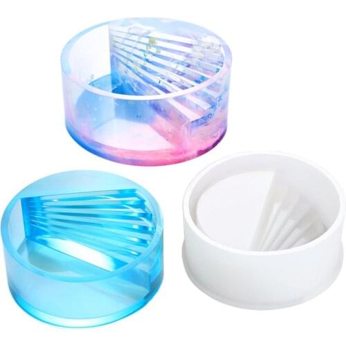 DIY Crystal Epoxy Mold Circular Stairs Succulent Plants Potted Concrete Gypsum Flower Pot Model Products