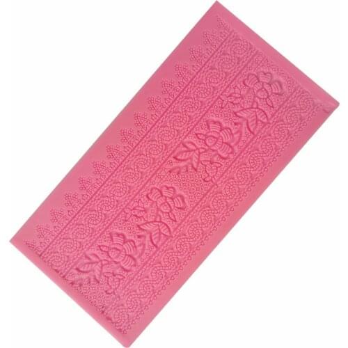 Lace Mat Cake Decoration Sugar Craft Bakeware tool Flower Pattern Silicone Mat Fondant Cake Lace Embossed Cake Mold