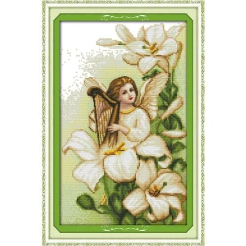 Lily Angel cross stitch kit people 18ct 14ct 11ct count print canvas stitches embroidery DIY handmade needlework