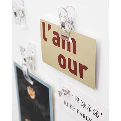 Refrigerator Fridge Magnet Stick Home Decor Bill Folder Photo Clip Transparent Pushpin Message Post Creative Originality Art