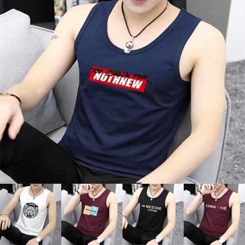 Mens Tank Top Fashion Streetwear Printing Sleeveless Tops 2020 Summer Casual Bodybuilding Undershirt Fitness Tanktops Men